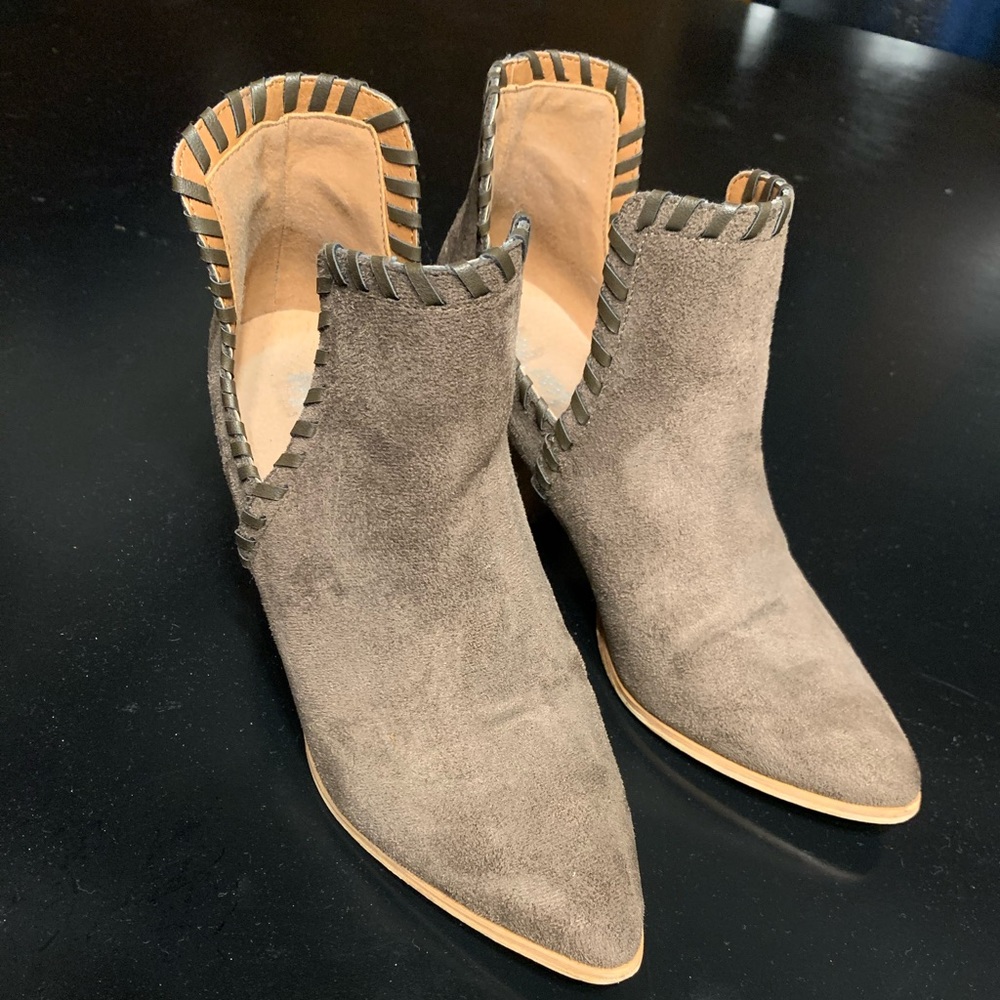 Mi.iM Brown Suede Heeled Booties